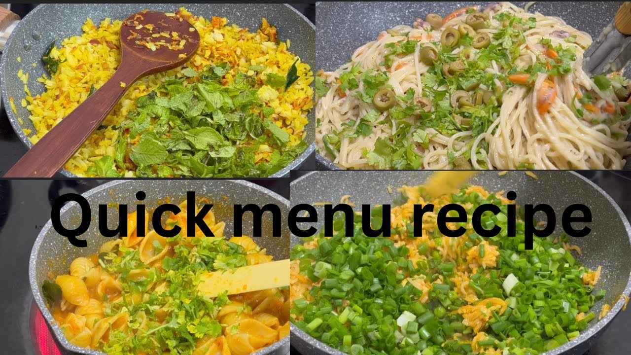 4 Quick menu recipes with in 20 minutes