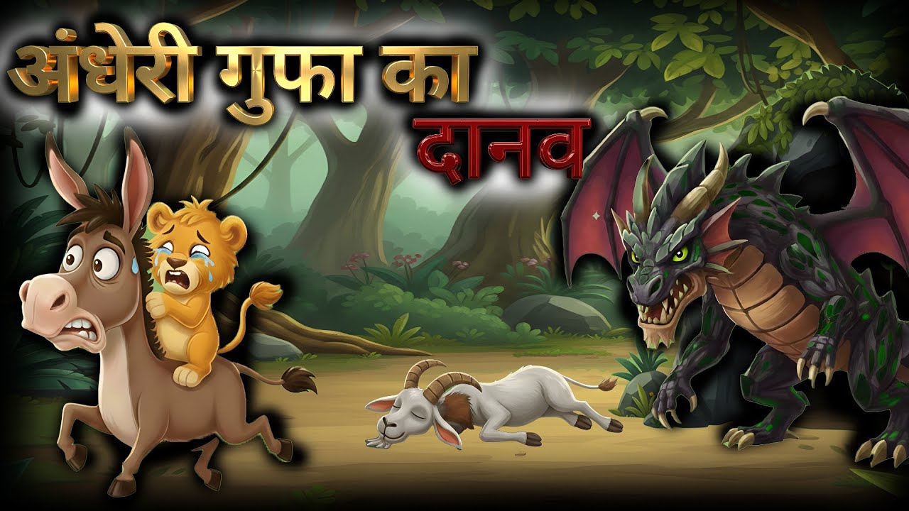 अंधेरी गुफा का दानव |  Moral Story | Hindi Kahaniya | Animal Stories 