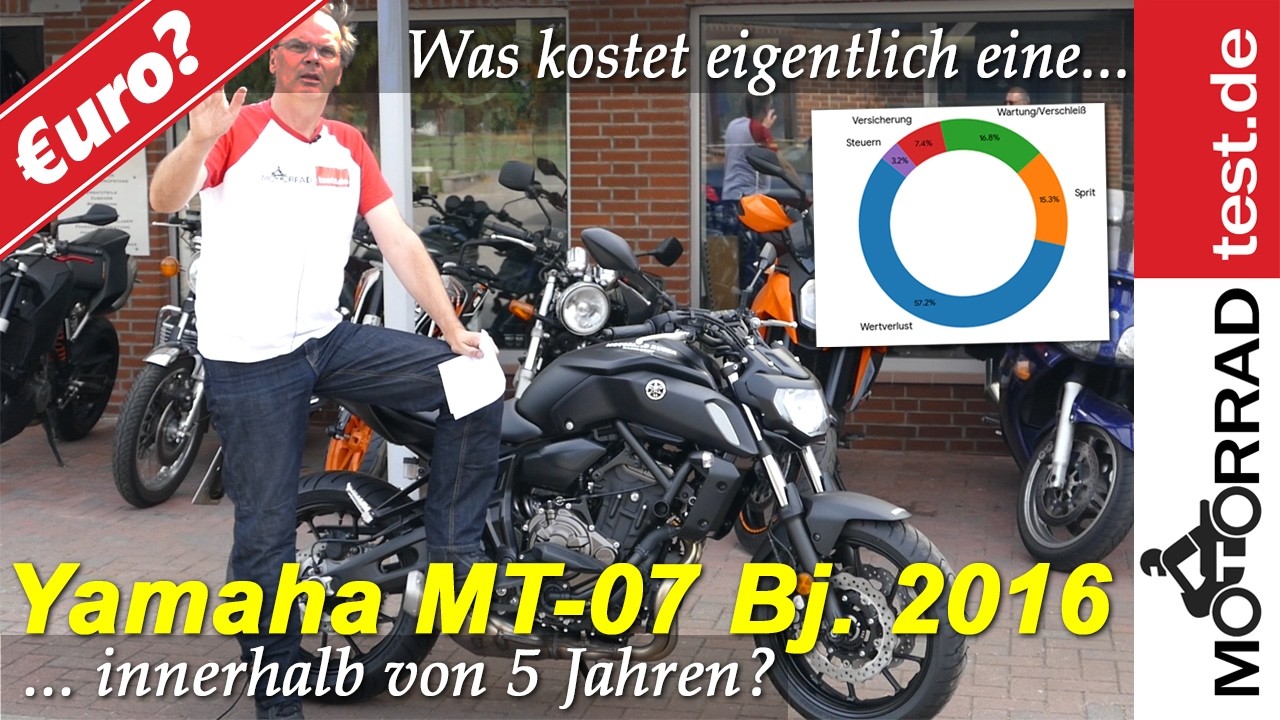 Was kostet eine gebrauchte Yamaha MT-07 nach 5 Jahren inkl. Wertverlust, Service, Versicherung etc.?
