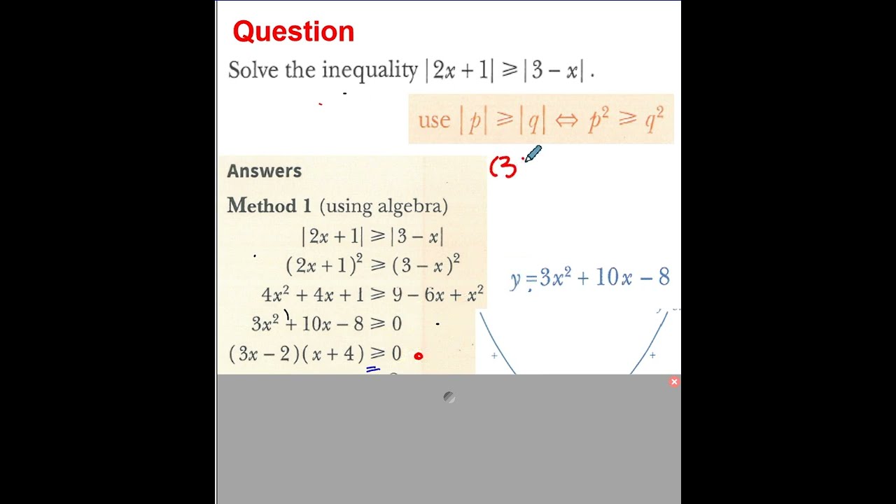 TKMaths O Level Add Maths Solving 2 modulus inequalities