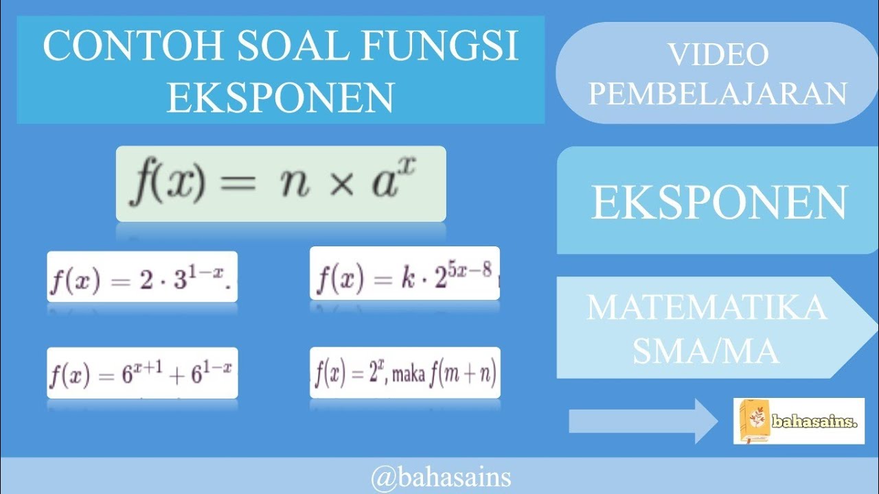 Contoh Soal Fungsi Eksponen - Matematika Kelas 10