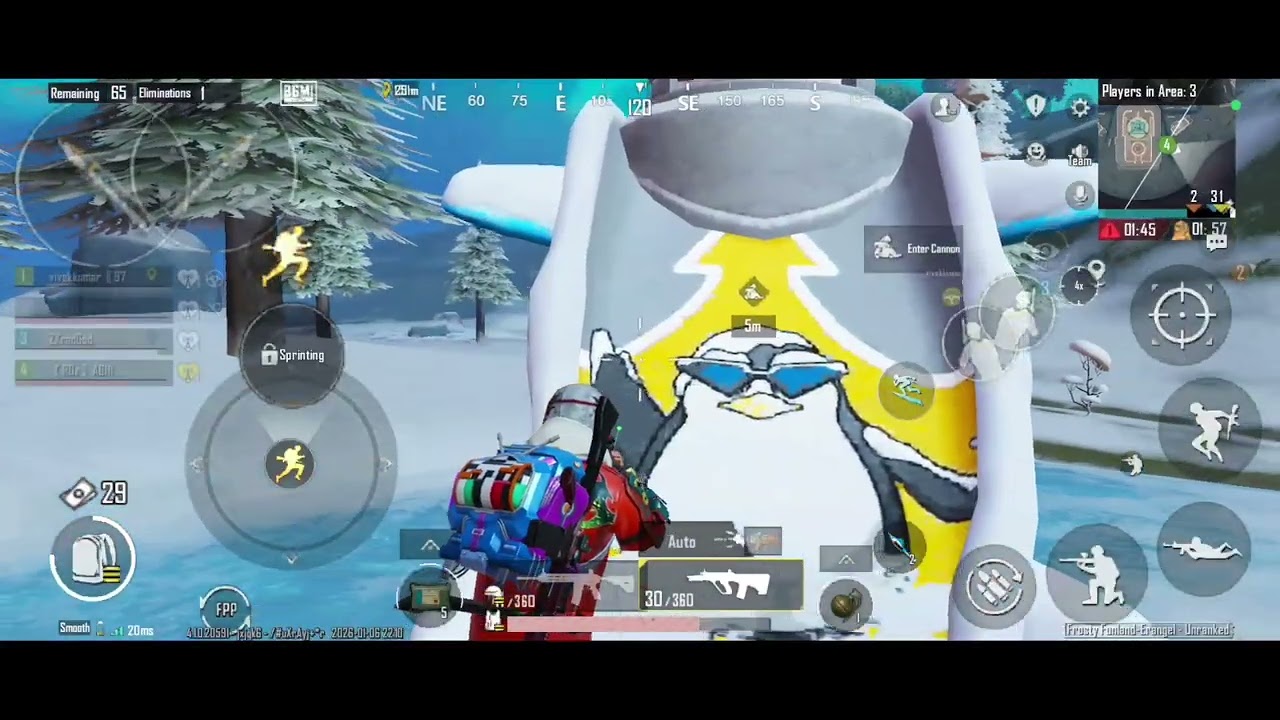 Fight in penguin city in bgmi