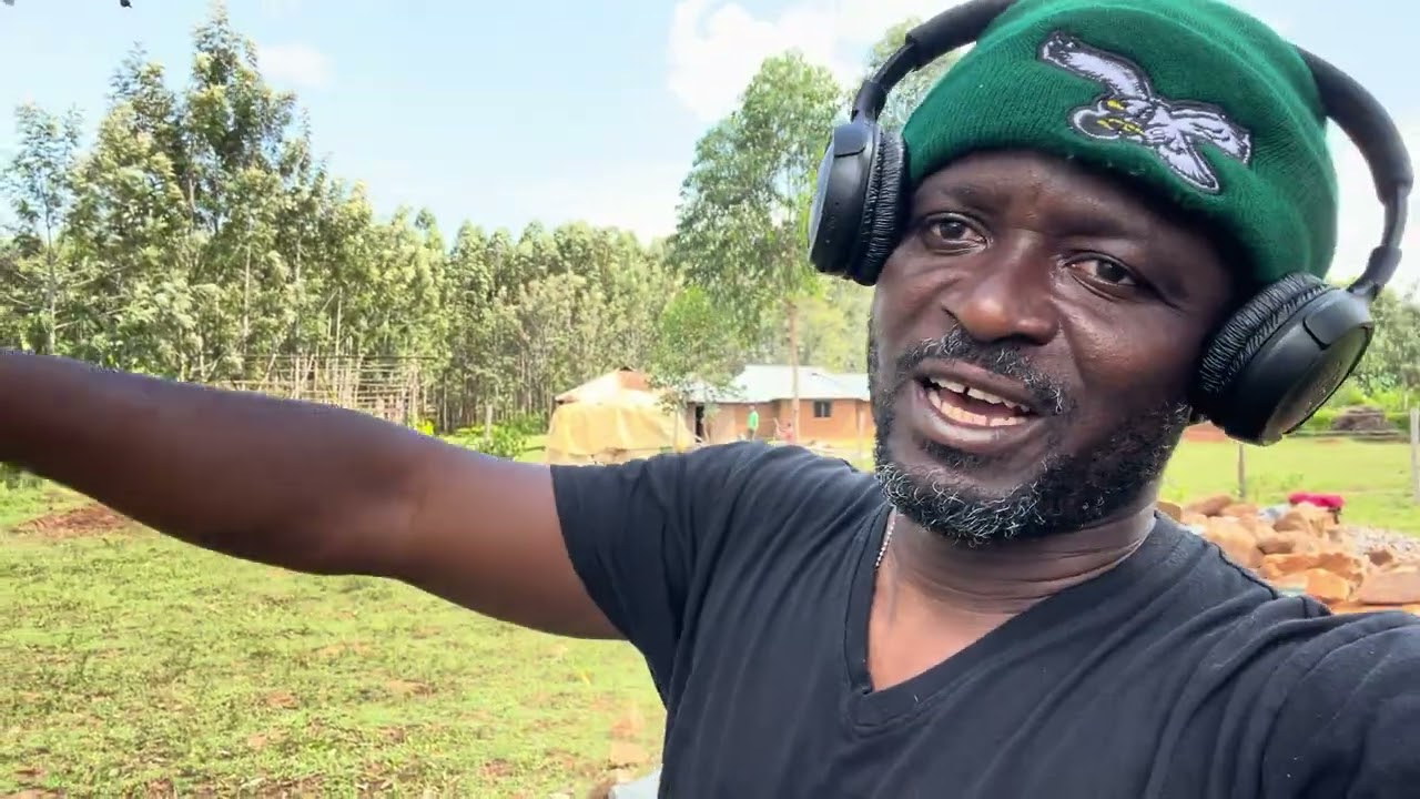 Ansumana Smart Farm breaking stones at the site