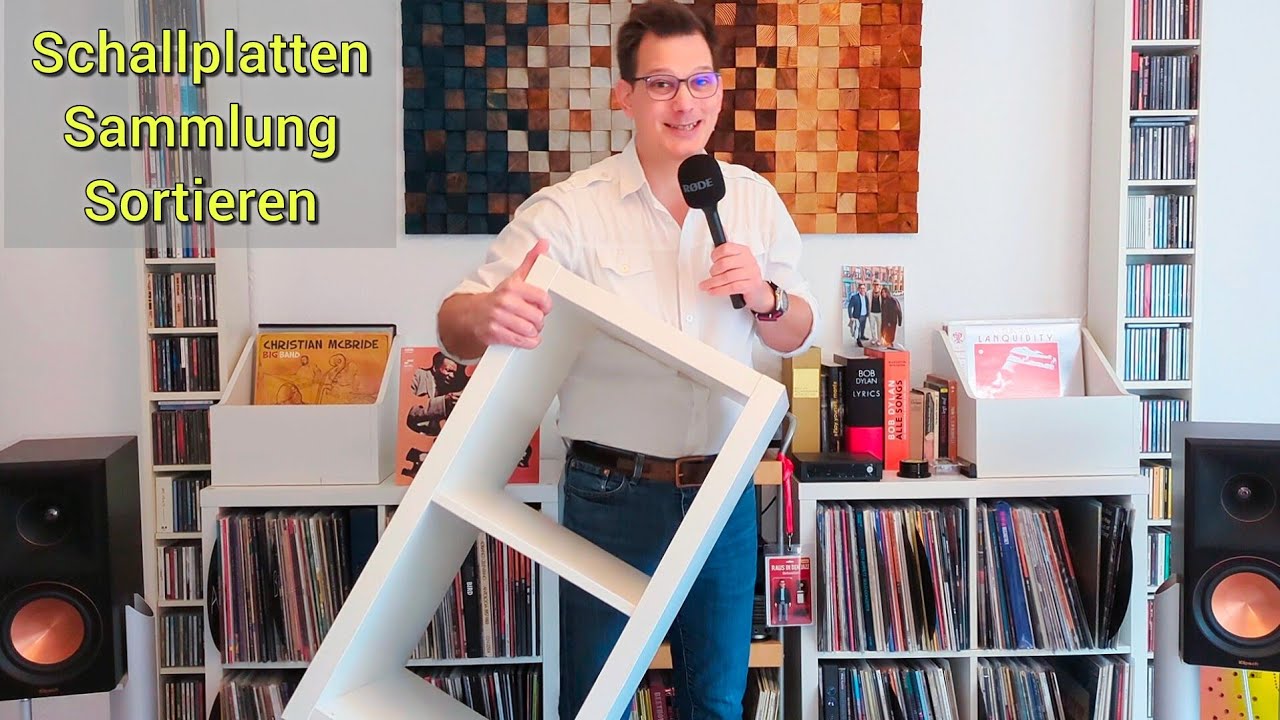 Schallplatten Sammlung Sortiert - Kallax Anbau - Vinyl Arbeit Fun - ABC Plattentrenner