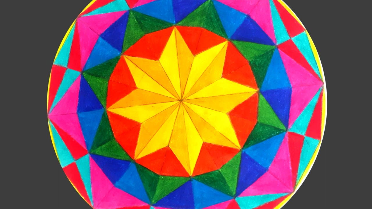 Construção de uma Rosácea a partir da divisão da circunferência em 8 partes iguais (7ºA e 7ºB).