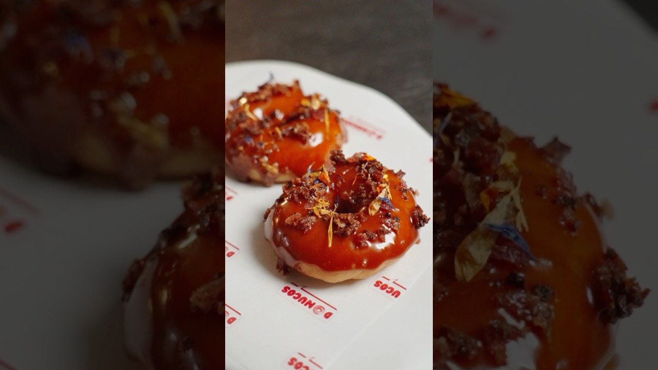 Donuts de Bacon Crispy y Caramelo Salado 🍩🥓 #donuts #bacon #maple