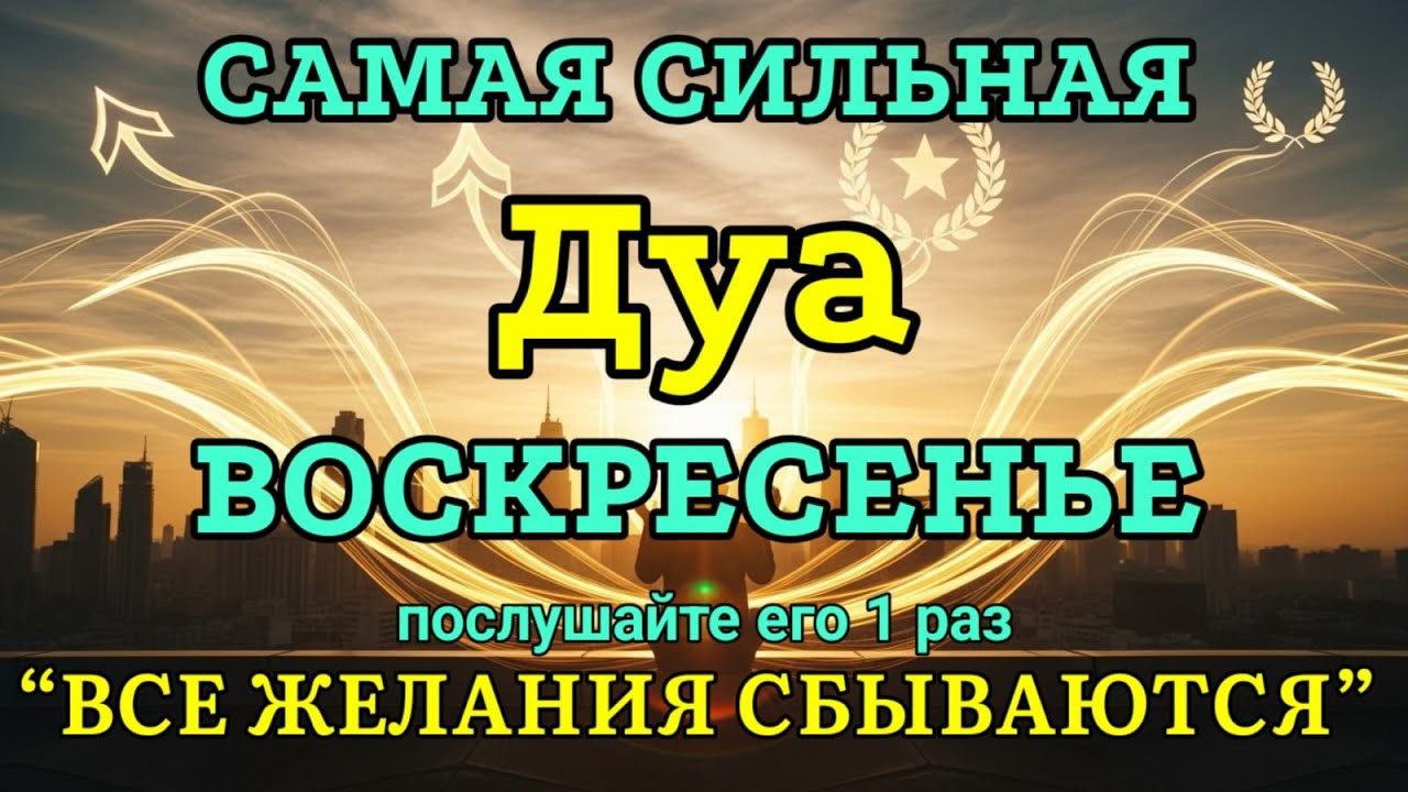 🤲💯САМАЯ СИЛЬНАЯ Дуа во ВОСКРЕСЕНЬЕ Все желания сбываются! | zikr for rizq and wealth #дуа #ризк