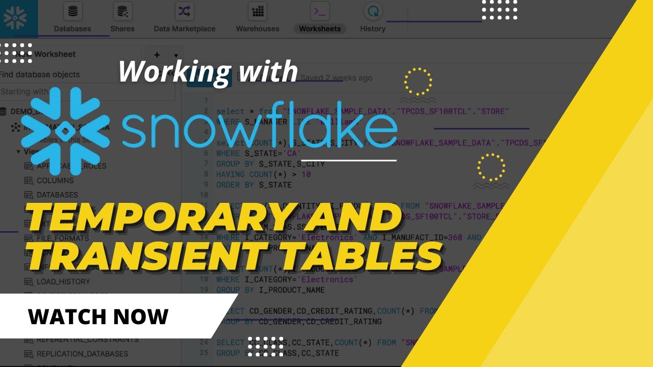 Snowflake Tables Types: Permanent, Temporary, and Transient | Snowflake Tutorial | Whizlabs