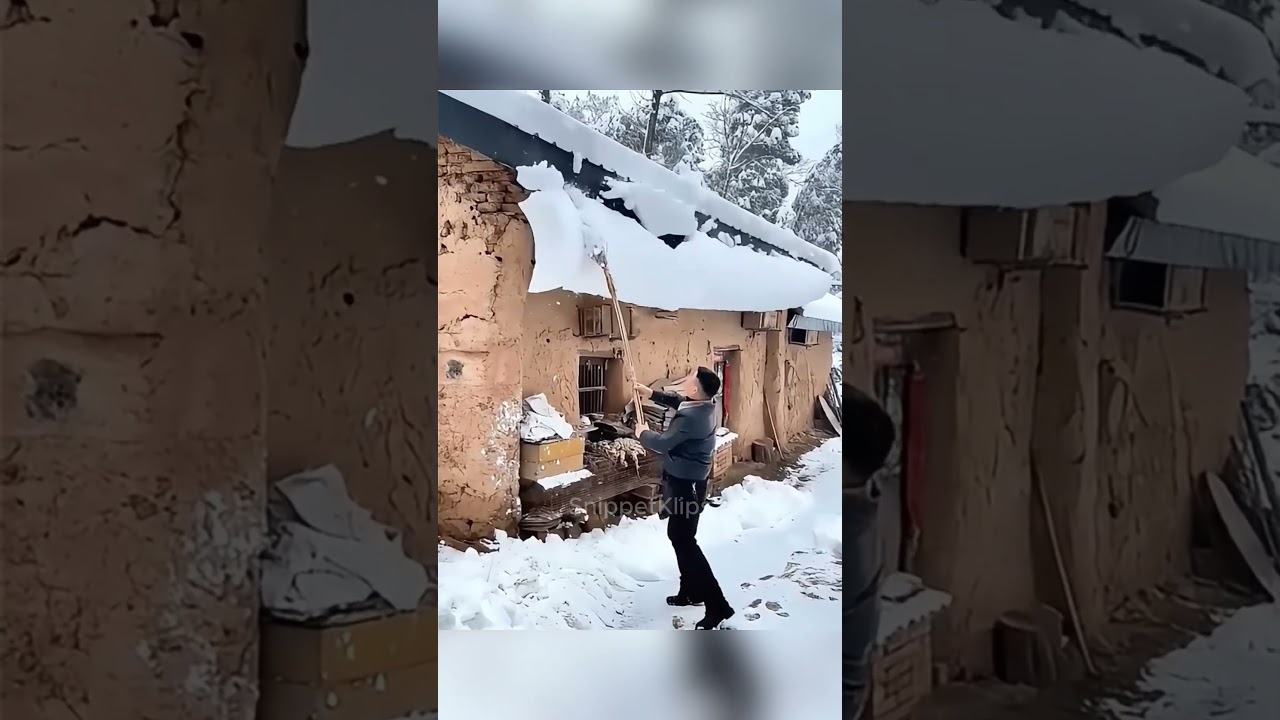 Посмотрите! Уборка снега с минимальными усилиями и максимальным удовлетворением!