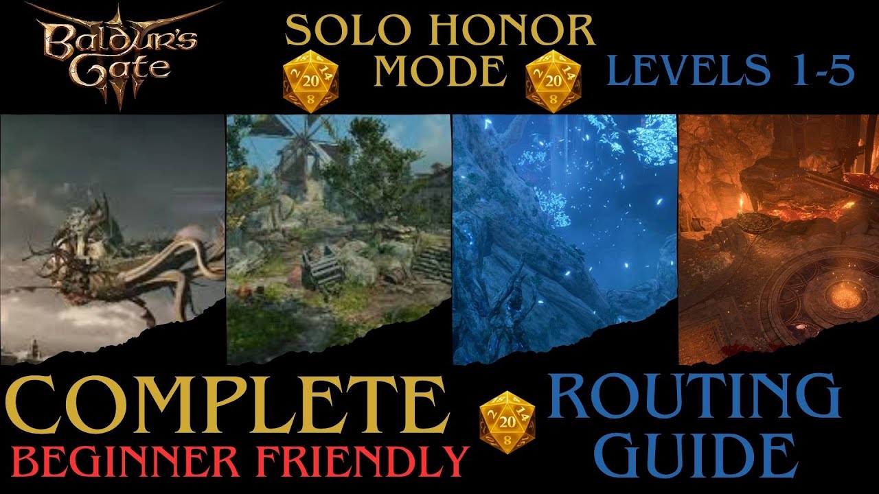 Baldur's Gate 3 Solo Honor Mode: руководство по выбору пути и маршрутизации, уровни 1–5, подходит...