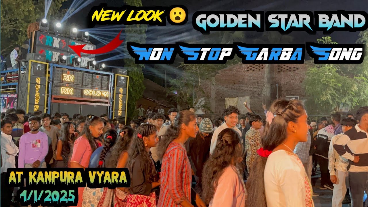 NON STOP GARBA SONG l Golden Star Band new look ke sathl At kanpura vyara4/1/2025/@gamitritu4687