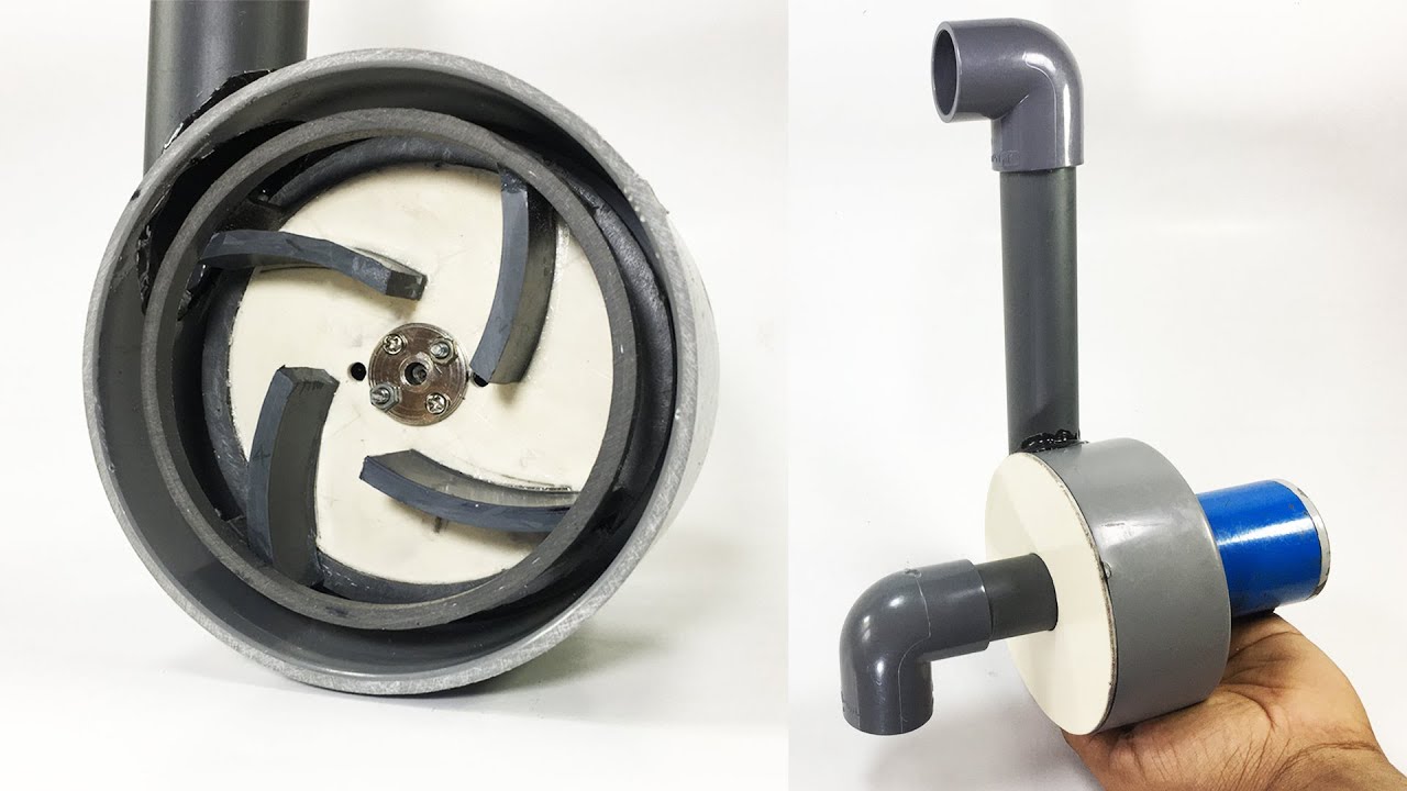 How to make a DIY Water Pump using Blower Motor and PVC