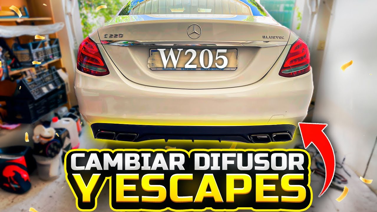 ⚪️ MERCEDES W205 #1 | Cambio de DIFUSOR y ESCAPES, PASO A PASO
