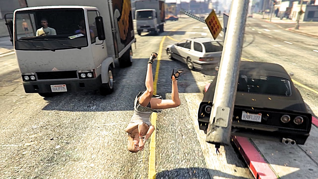 GTA V Unbelievable Crashes/Falls Funny Moments - Episode 112
