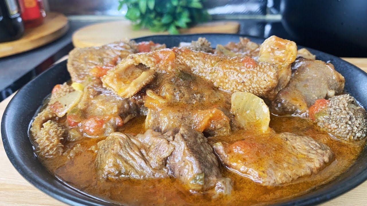 comment cuisiner la viande de boeuf, les tripes,queue de boeuf...à la sauce tomate/très delicieux