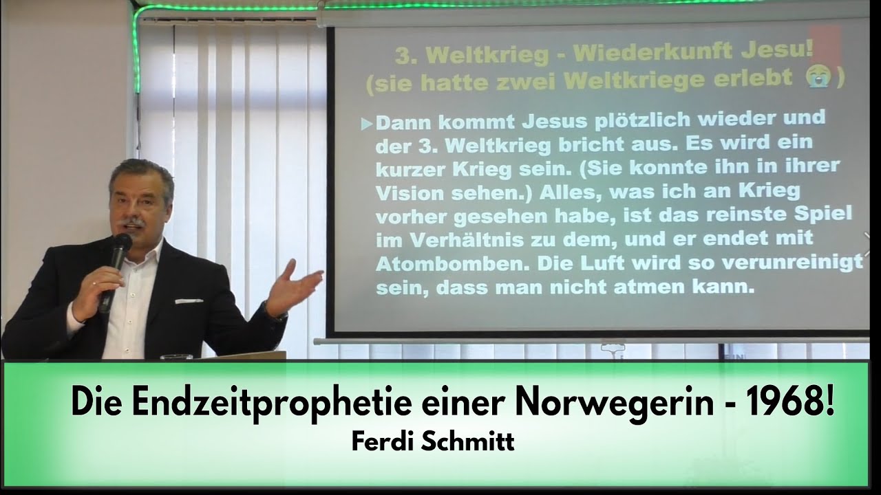 Eine Endzeit Prophetie - die unsere Aufmerksamkeit verdient! siegreich leben lernen - Ferdi Schmitt