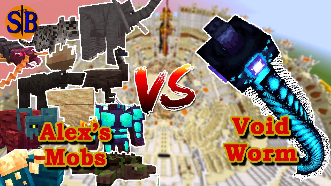 Void Worm vs Every Mobs in Alex's mobs at the same time! | Minecraft Mob Battle