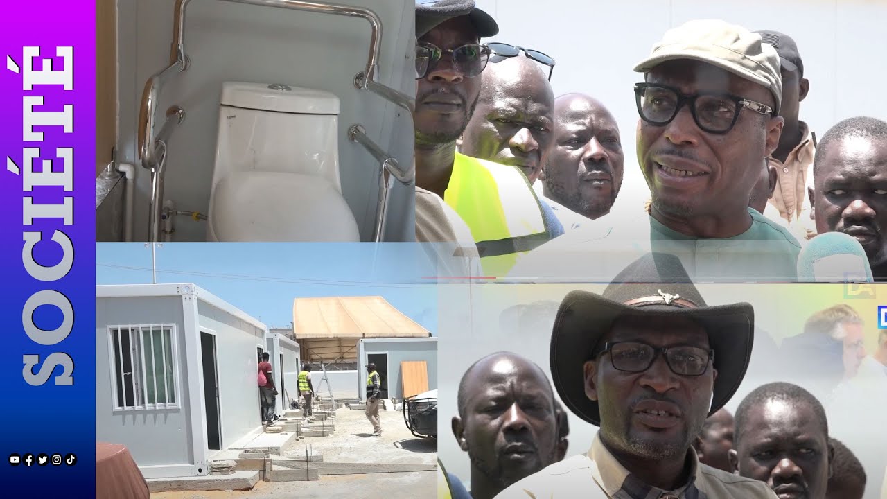 Visite de chantier des toilettes publiques par le maire de la ville de Dakar