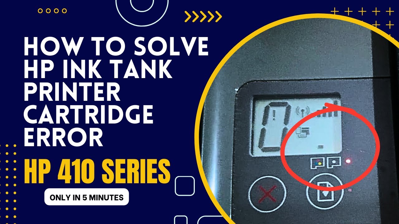 Fix HP Ink Tank Printer Error || Solution for Cartridge warning light