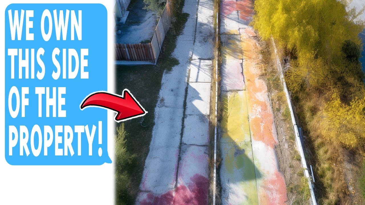 Entitled Neighbor Pours Concrete On My Side Of The Property Line After Dispute