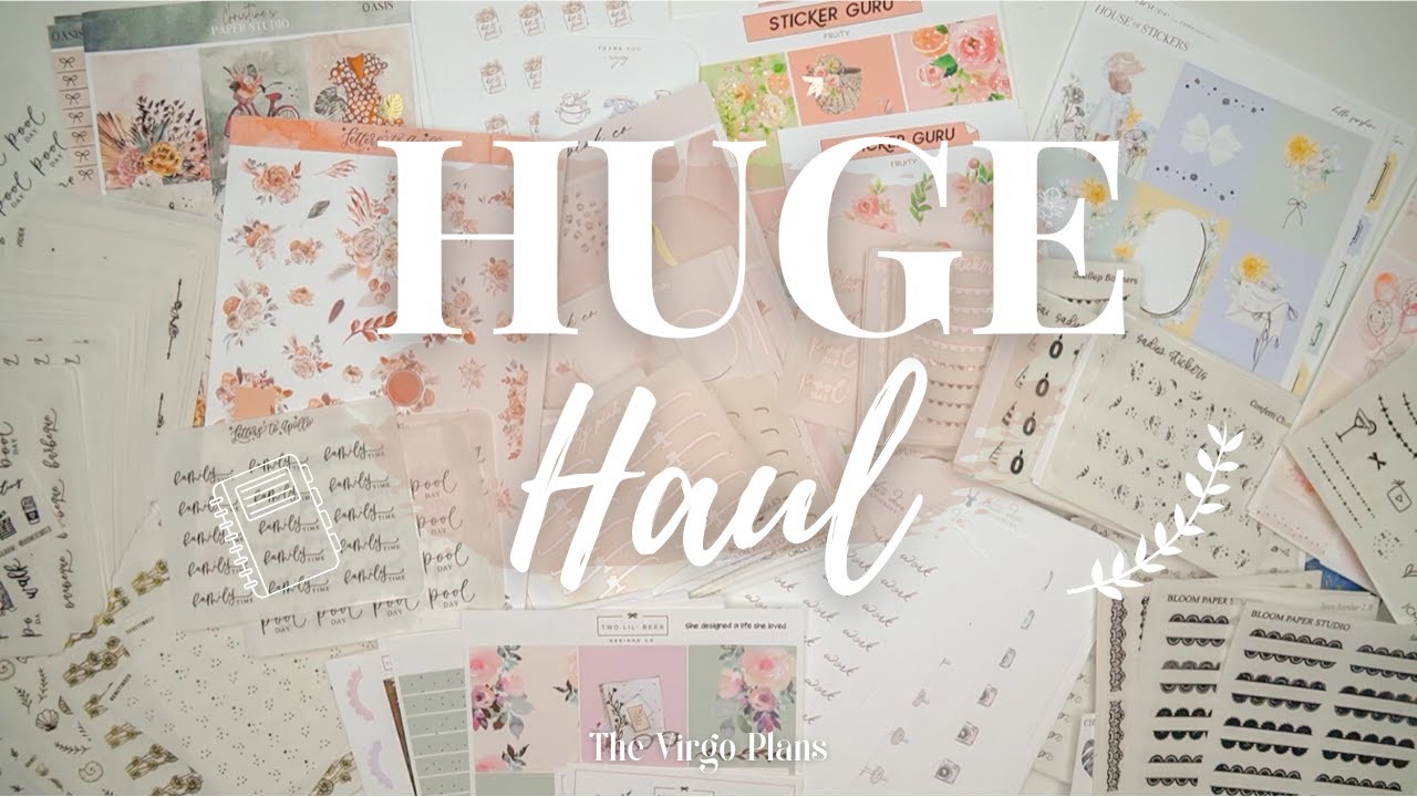 MASSIVE STICKER HAUL | STICKER GURU SADIES STICKERS MINTU STUDIO PRETTY PINK CO & MANY MORE!