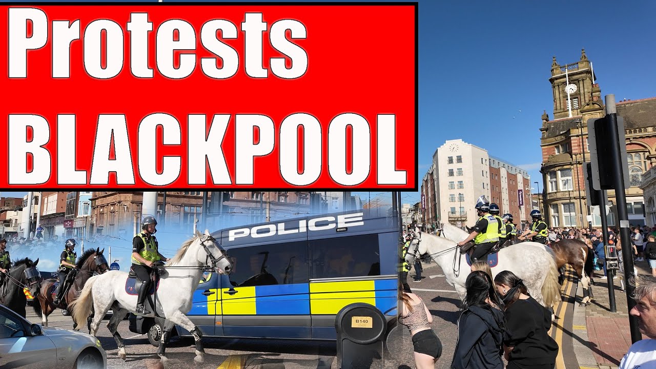 Blackpool Protest Saturday: HUGE Police Presence 👮‍♂️🚓