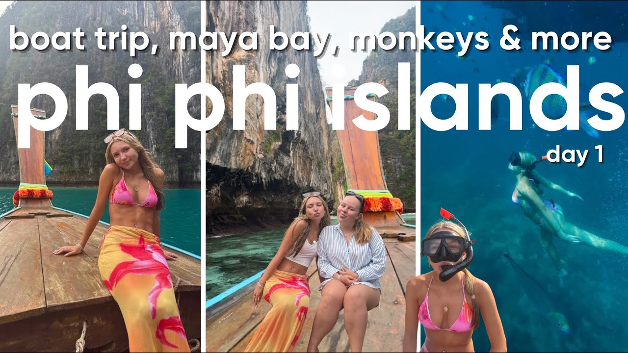 PHI PHI ISLANDS🐠 boat trip, maya bay, monkeys, sharks, snorkelling etc