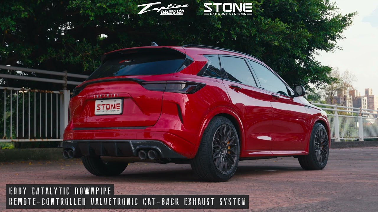 🔥INFINITI J55 KR20 QX50日系熱血美型男❌STONE Exhaust巨石全段排氣管😎