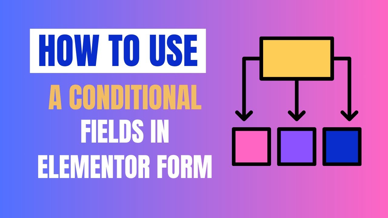 How To Use Conditional Fields For Elementor Pro Forms