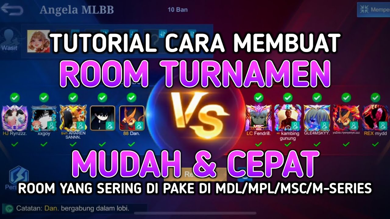 Tutorial Cara Membuat Room Turnamen ML 2025 ❄ Dijamin 100% Mudah & Cepat 🤫
