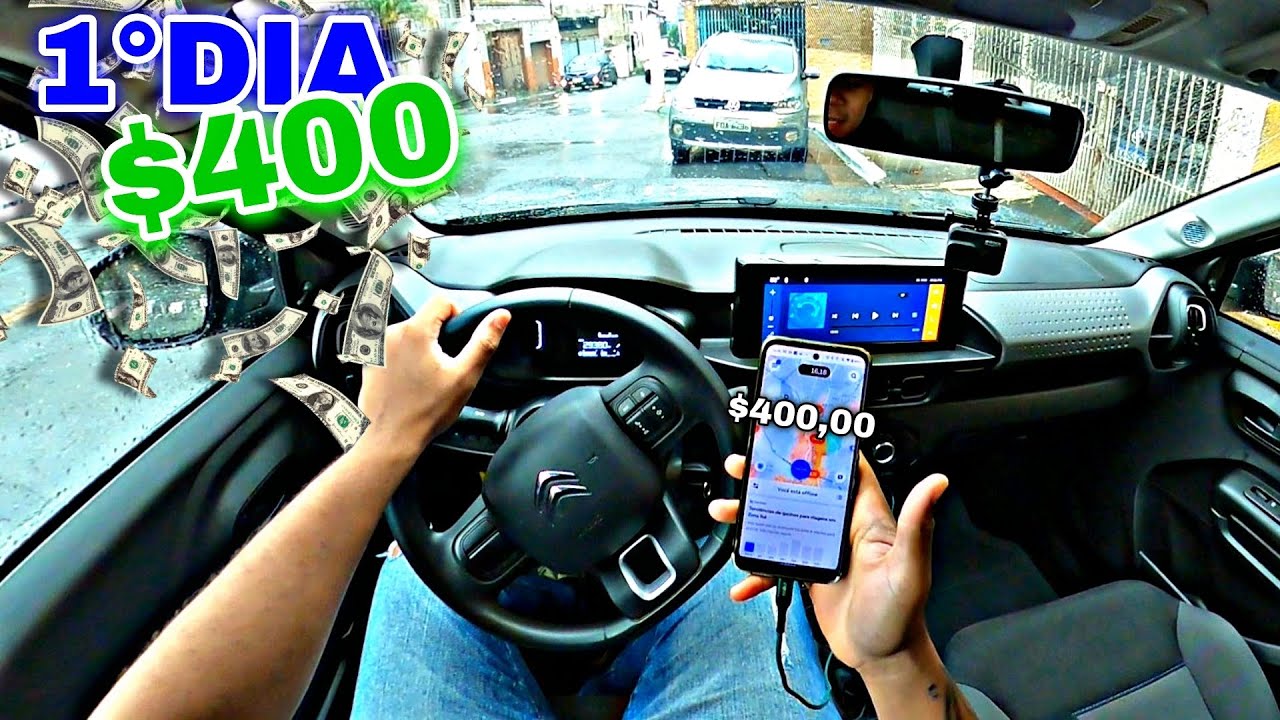 PRIMEIRO DIA NA UBER, FIZ 400 REAIS😨