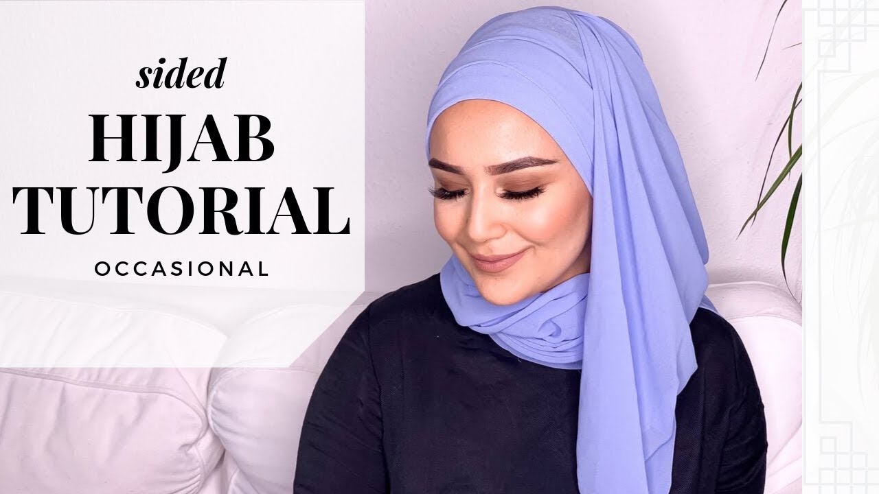 waved sided hijab style I tek tarafli sal baglama modeli