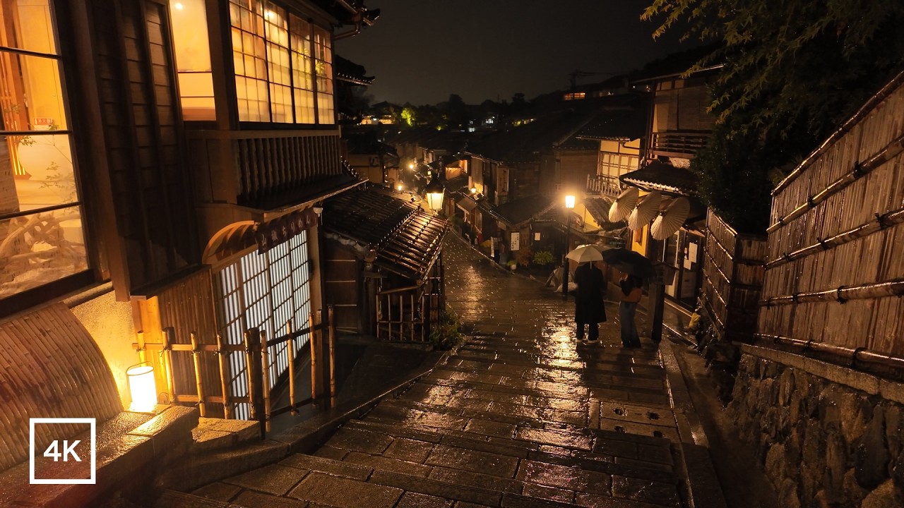 🇯🇵 Kyoto's Most Beautiful Rainy Night Walk | Gion, Yasaka Pagoda & Stone Streets | 4K HDR