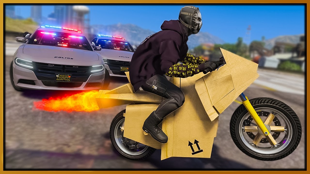 Ролевая игра GTA 5 — Летающие картонные мотоциклы, тролли, копы | RedlineRP