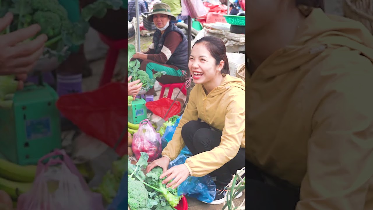 Harvesting 1000+ KG Broccoli to Sell at the Village Market 😲 #shorts #harvesting #gotomarketsell