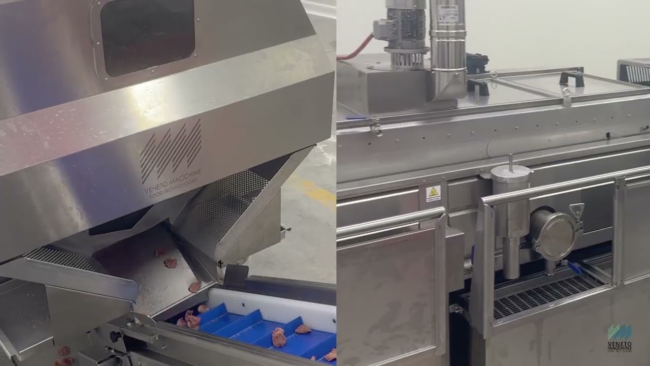 Linea automatica di frittura per chips di salame | Veneto Macchine