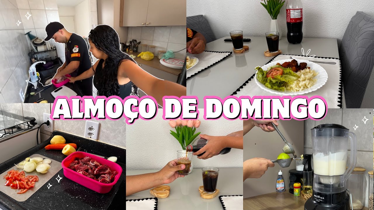 CASAL NA COZINHA: almoço de domingo completo com sobremesa 💏🍛🤍