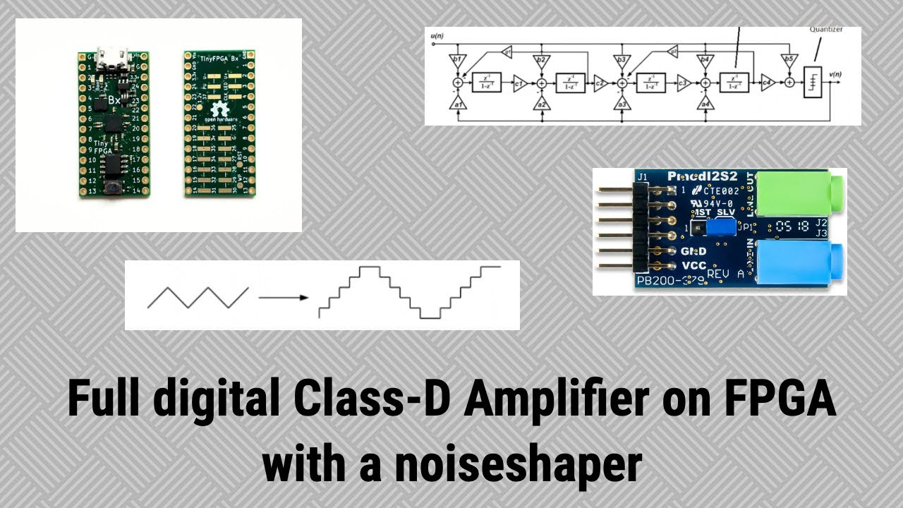 [#18] Full digital Class-D amplifier with FPGA (by using a multibit sigma-delta noiseshaper)