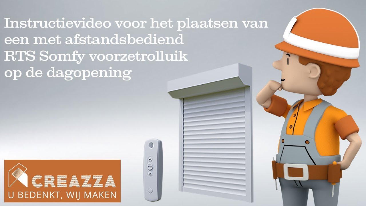 Voorzetrolluik Somfy RTS afstandsbediend op de muur