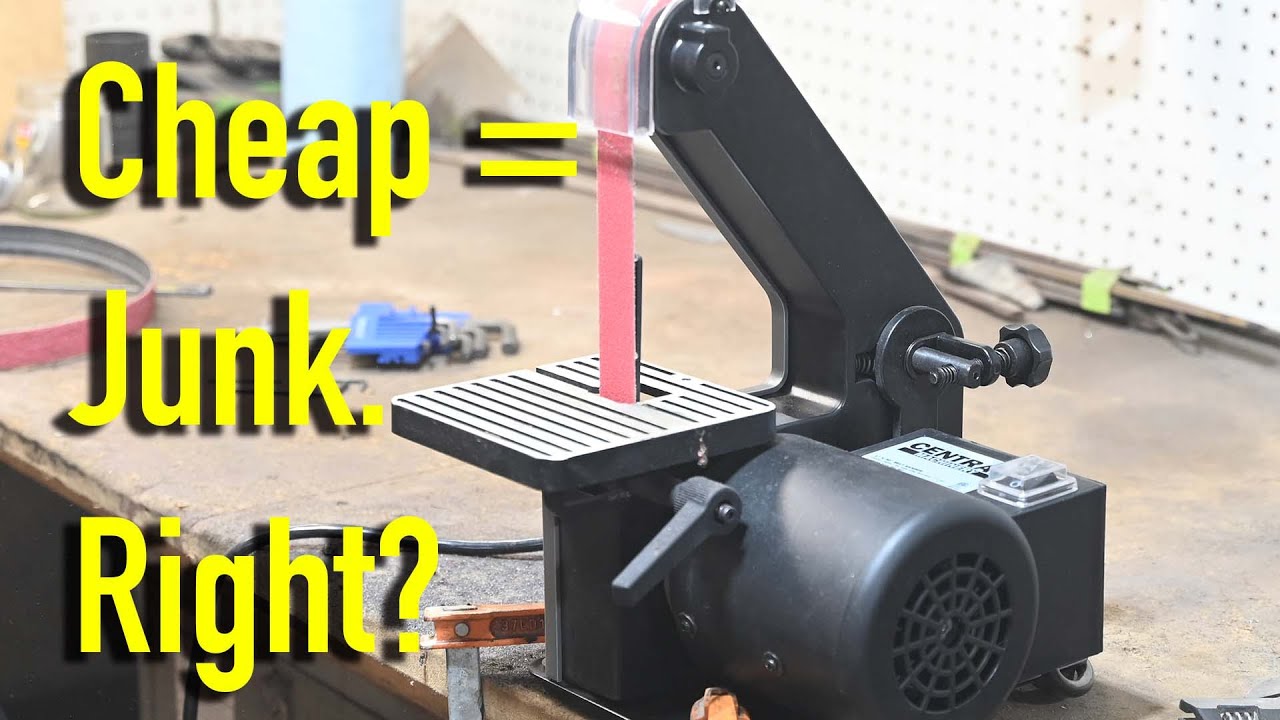 Супердешёвый ленточно-шлифовальный станок... Распространён! (Harbor Freight 1X30)