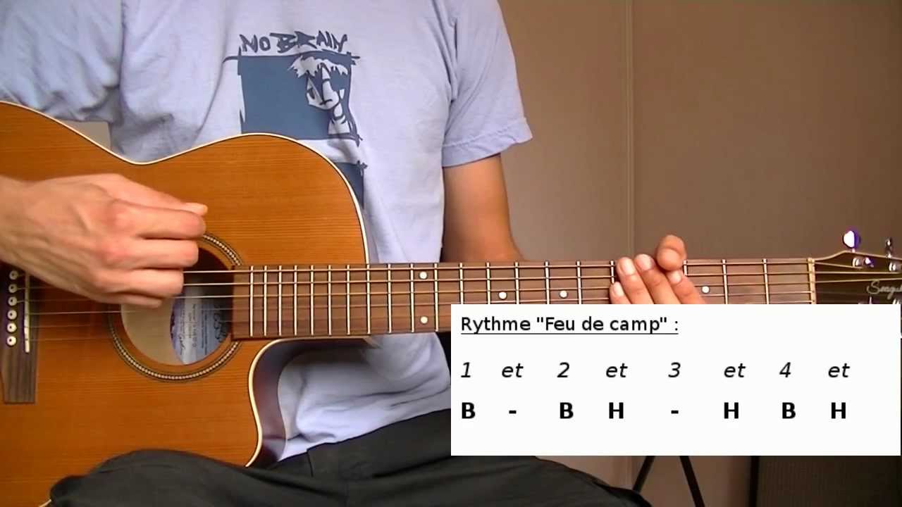 Rythme Feu de camp : la base des rythmiques folk/pop/variété à la guitare (Débutant)