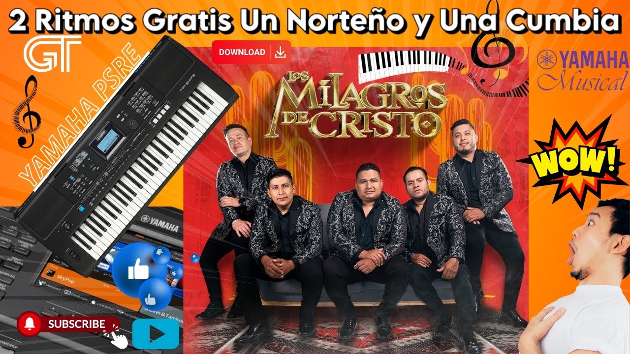 Ritmo Norteño Y Cumbia Para Yamaha psrE Grátis Ritmos Profesionales link en la descripción 🎹🎼〽️