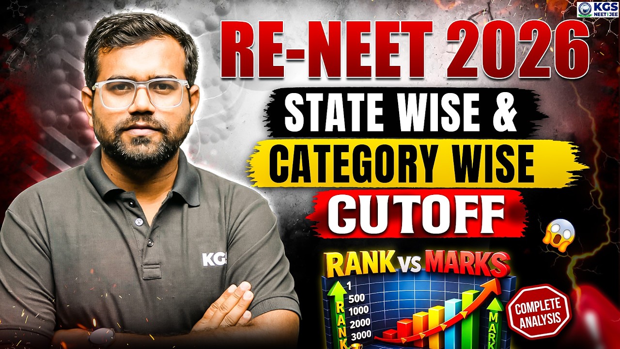 RE-NEET 2026 Rank vs Marks Analysis | State Wise & Category Wise Cutoff | Guru Sir | KGS NEET