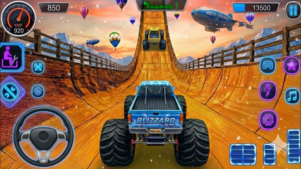 Monster Truck vs Stunt Cars Mega Ramps | BeamNG Drive Crashes & Racing Gameplay