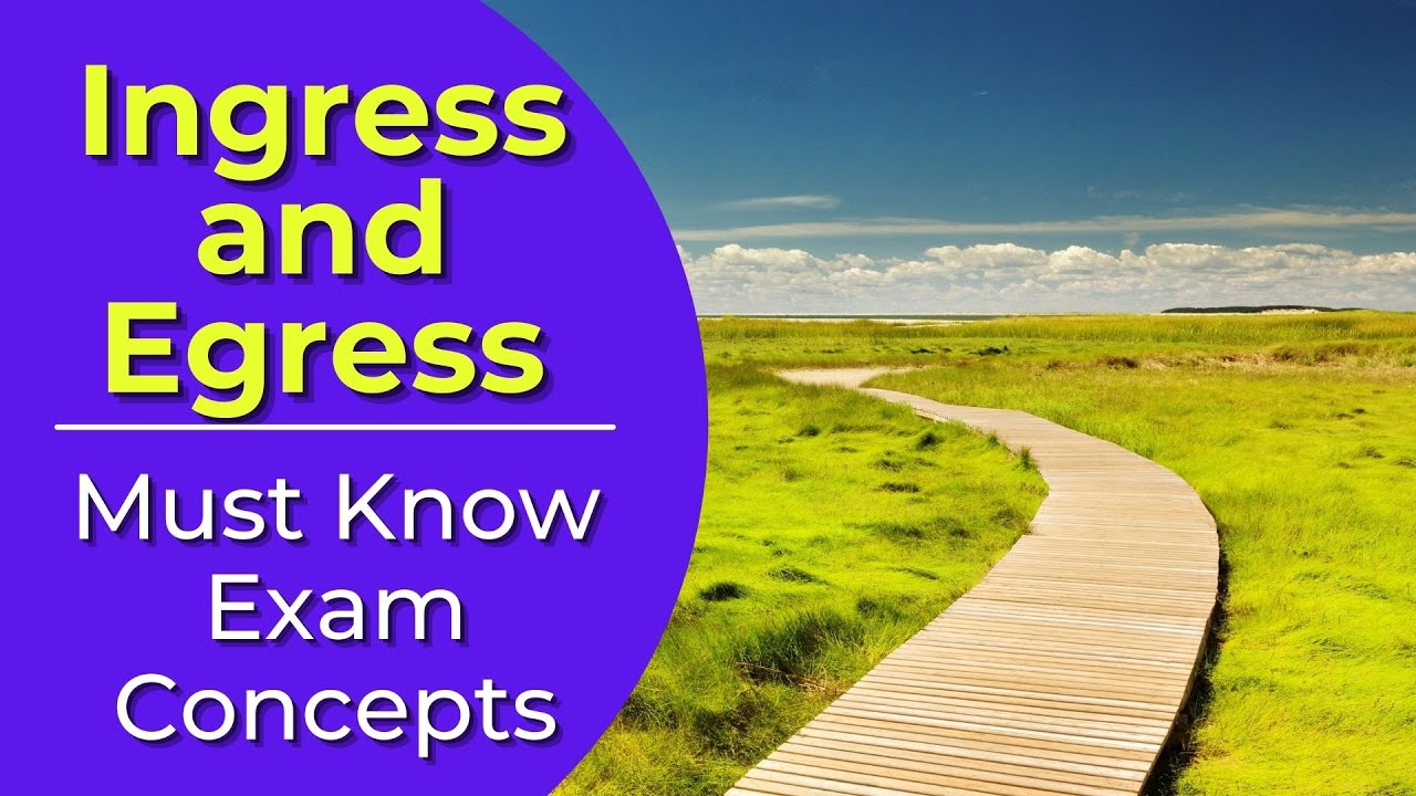 Ingress and Egress: The Difference? Real estate license exam questions.