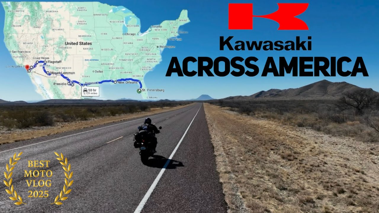 Kawasaki Across America | A Winter Motorcycle Road Trip USA 🇺🇸