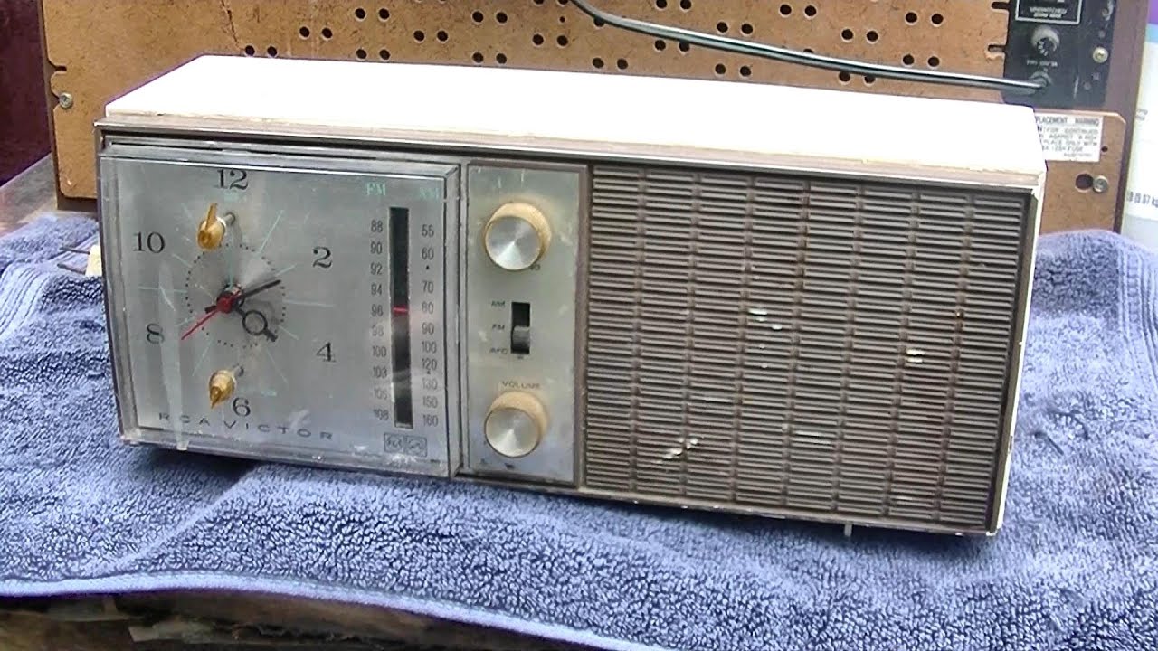 1964 RCA 4RS34 AM FM Tube Clock Radio Repair IF Transformer SMD Silver Mica Disease Alignment