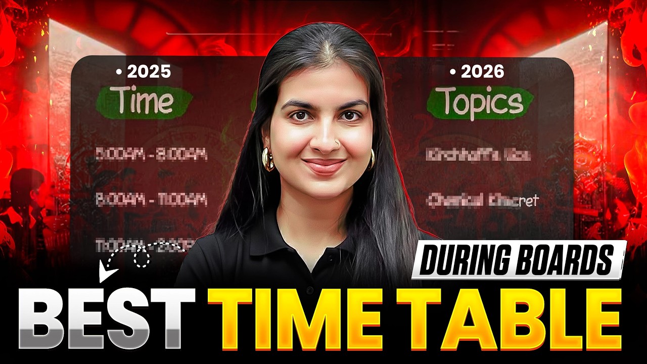 Best Time Table 🔥 for Boards 2025–26 | Study 8–10 Hours Smartly During Exams