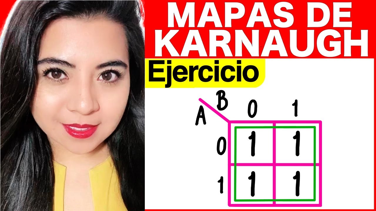 MAPAS de KARNAUGH - Ejercicio #10 (Simplificación de FUNCIÓN BOOLEANA con un MAPA-K de 2 VARIABLES)