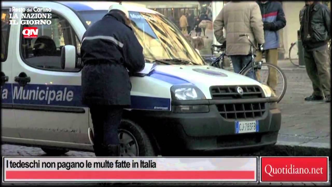 I tedeschi non pagano le multe fatte in Italia